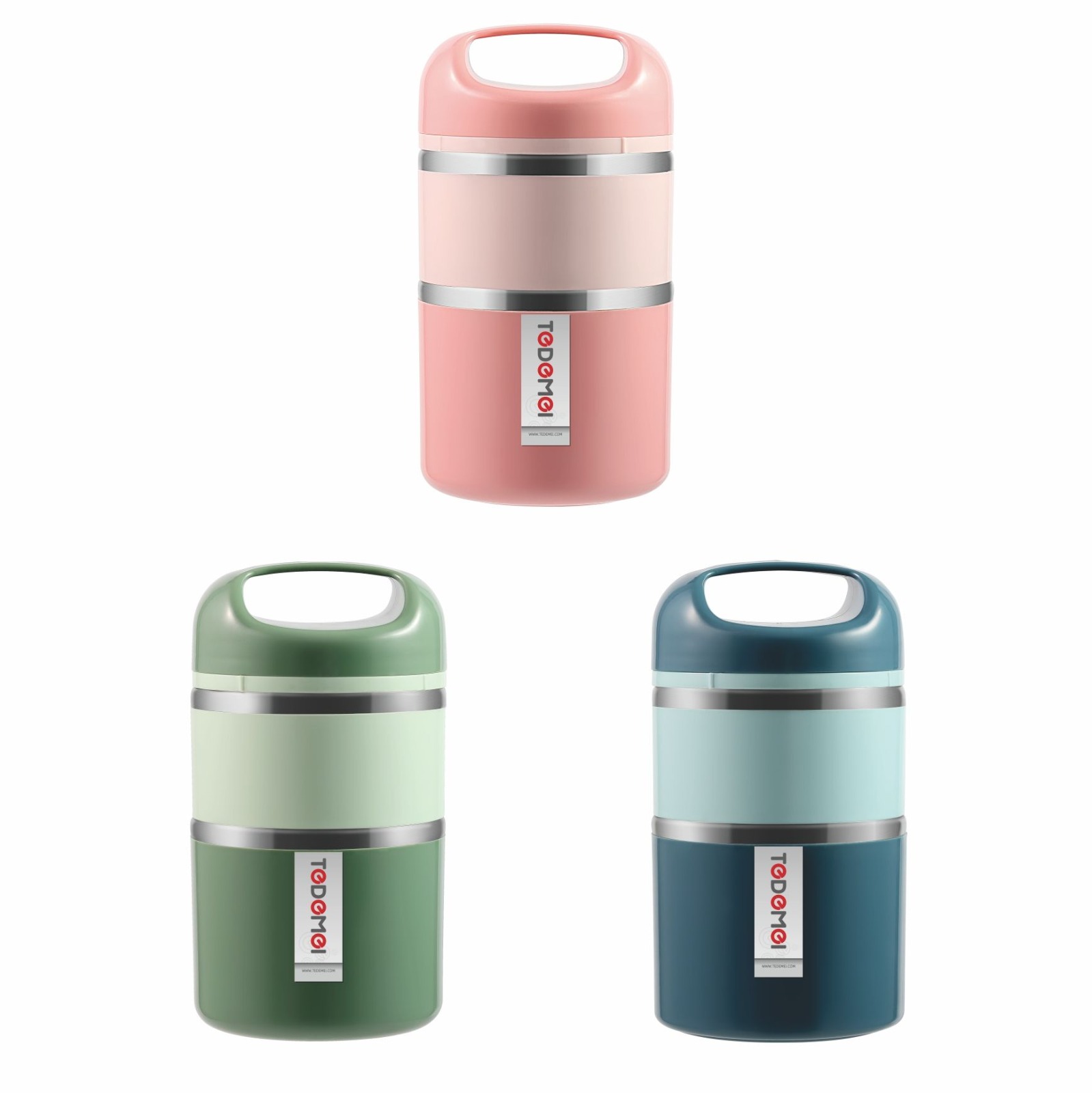 TEDEMEI 2 Layers Stainless Steel Lunch Box - 2